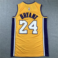 Kobe Bryant #24 Los Angeles Lakers Yellow Retired Edition Jersey