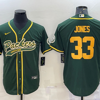 Men's Green Bay Packers Aaron Jones #33 Green Player Jersey1 Joint Edition