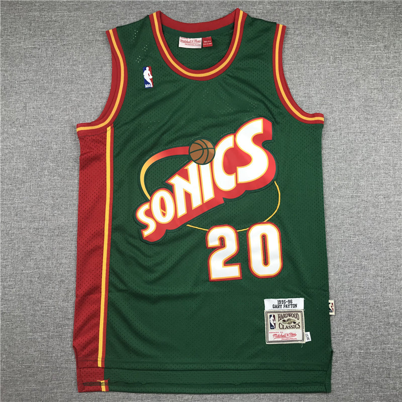 Men's Seattle Supersonics Gary Payton #20 Green Swingman Player Jersey