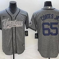 Men's New York Yankees Nestor Cortes Jr. #65 Gray Game Jersey1 Joint Edition
