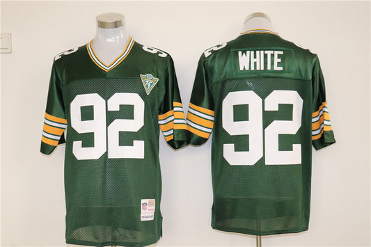 Men's Green Bay Packers Reggie White Mitchell & Ness Green Legacy Replica Player Jersey1