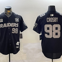 Men's Las Vegas Raiders Maxx Crosby #98 Black Team Player Jersey1