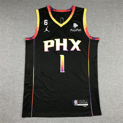 Men's Phoenix Suns Devin Booker #1 Black 2022/23 Fast Break Player Jersey1 - Statement Edition