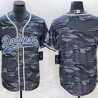 Men's Los Angeles Dodgers Grey Camouflage Blank Jersey1 Joint Edition