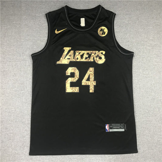 Men's Los Angeles Lakers Kobe Bryant #24 Black Swingman Player Jersey1