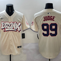 Men's New York Yankees Aaron Judge #99 Cream Limited Player Jersey1