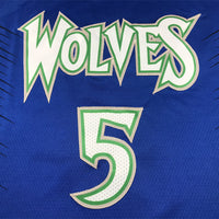 Men's Minnesota Timberwolves Anthony Edwards #5 Blue Swingman Jersey1 - City Edition