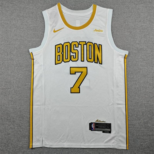 Jaylen Brown #7 Boston Celtics White 2025/26 City Edition Swingman Jersey
