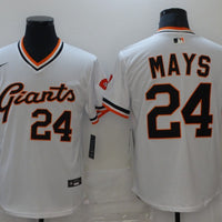 Men's San Francisco Giants Willie Mays #24 White Replica Player Jersey1