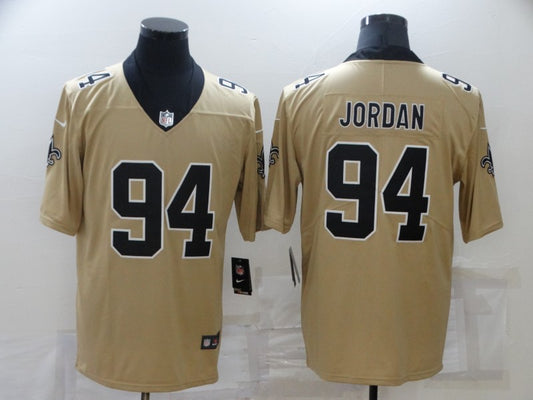 Men's New Orleans Saints Cameron Jordan #94 Gold Inverted Game Jersey1