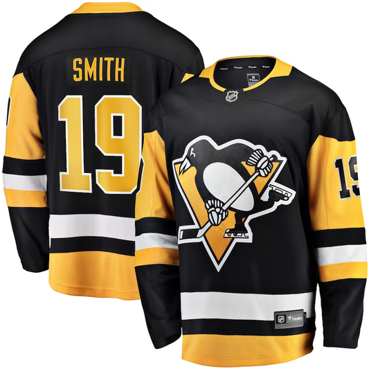 Men's Pittsburgh Penguins Reilly Smith #19 Black Player Game Jersey1