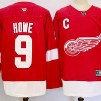Men's Detroit Red Wings Gordie Howe #9 Fanatics Red Player Jersey