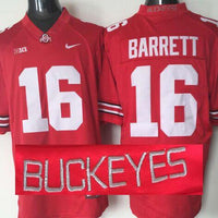 Men's Ohio State Buckeyes JT Barrett #16 Scarlet Player Game Jersey