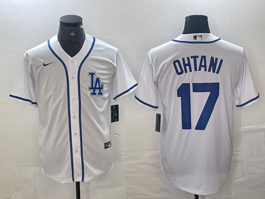 Men's Los Angeles Dodgers Shohei Ohtani #17 White Alternate Limited Player Jersey1