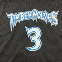 Men's Minnesota Timberwolves Jaden McDaniels #3 Black 1997/98 Hardwood Classics Swingman Jersey1