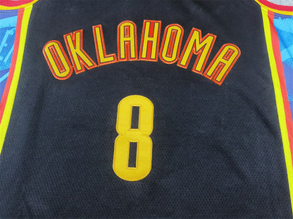 Men's Oklahoma City Thunder Jalen Williams #8 Black 2024/25 Swingman Player Jersey1 - City Edition