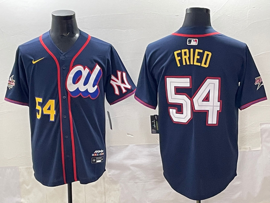 Men's American League Max Fried #54 Navy 2025 All-Star Edition Limited Player Jersey