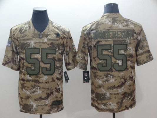 Men's Dallas Cowboys Leighton Vander Esch #55 Camouflage Game Jersey1