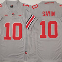 Men's Ohio State Buckeyes Julian Sayin #10 Gray Player Jersey
