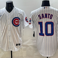 Men's Chicago Cubs Ron Santo #10 White Home Replica Jersey