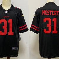 Men's San Francisco 49ers Raheem Mostert #31 Black Game Player Jersey1