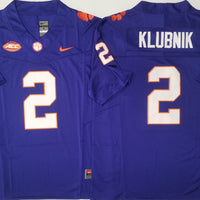 Men's Clemson Tigers Cade Klubnik #2 Purple Player Jersey