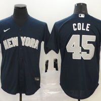 Men's New York Yankees Gerrit Cole #45 Navy Replica Baseball Jersey1