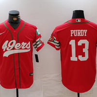 Men's San Francisco 49ers Brock Purdy #13 Scarlet Player Game Jersey1