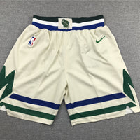 Men's Milwaukee Bucks White City Edition Basketball Shorts1
