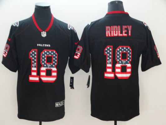 Men's Atlanta Falcons Calvin Ridley #18 Black Alternate Game Jersey1