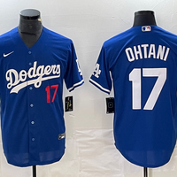 Shohei Ohtani #17 Los Angeles Dodgers Blue Replica Jersey - JerseysFreak