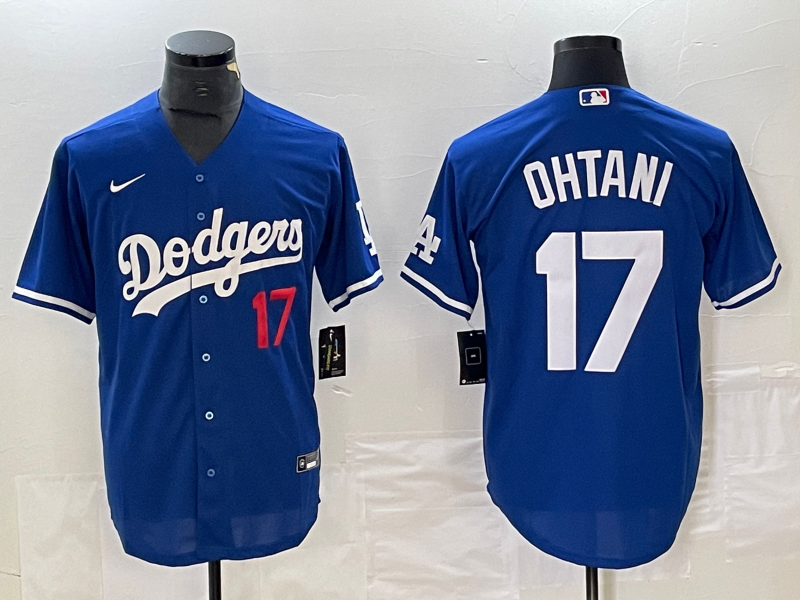 Shohei Ohtani #17 Los Angeles Dodgers Blue Replica Jersey - JerseysFreak
