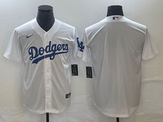 Men's Los Angeles Dodgers White Home Replica Blank Jersey1