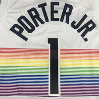 Men's Denver Nuggets Michael Porter Jr. White Swingman Player Jersey1