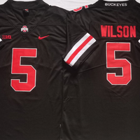 Men's Ohio State Buckeyes Garrett Wilson #5 Black Player Game Jersey