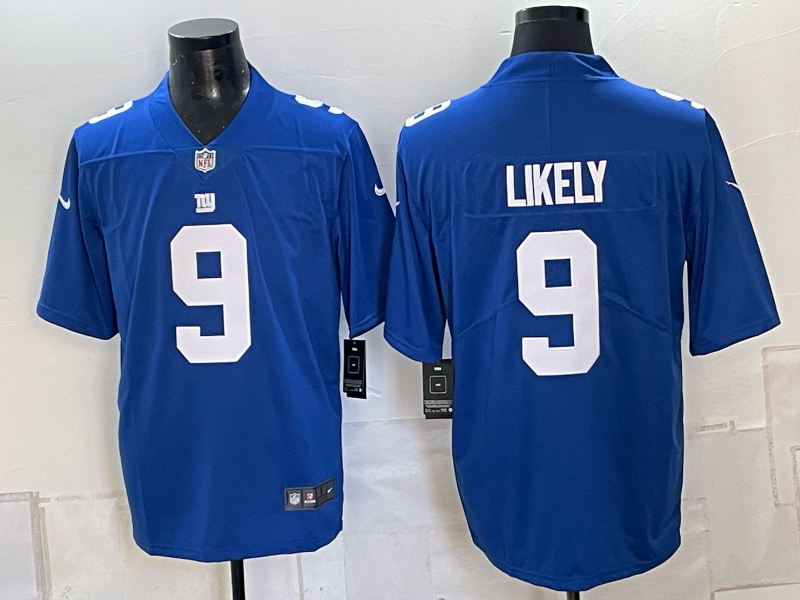 Men's New York Giants Isaiah Likely #9 Royal Game Jersey