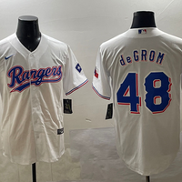 Men's Texas Rangers Jacob deGrom #48 White Limited Player Jersey1