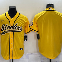 Men's Pittsburgh Steelers Yellow Blank Jersey1