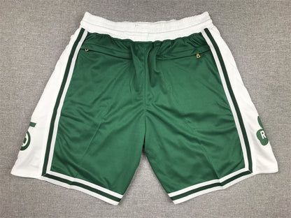 Men's Boston Celtics Green/White City Edition Basketball Shorts1