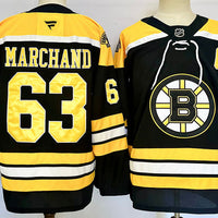 Men's Boston Bruins Brad Marchand #63 Fanatics Black Breakaway Jersey