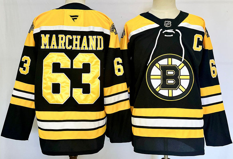 Men's Boston Bruins Brad Marchand #63 Fanatics Black Breakaway Jersey