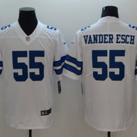 Men's Dallas Cowboys Leighton Vander Esch #55 White Fashion Game Jersey1