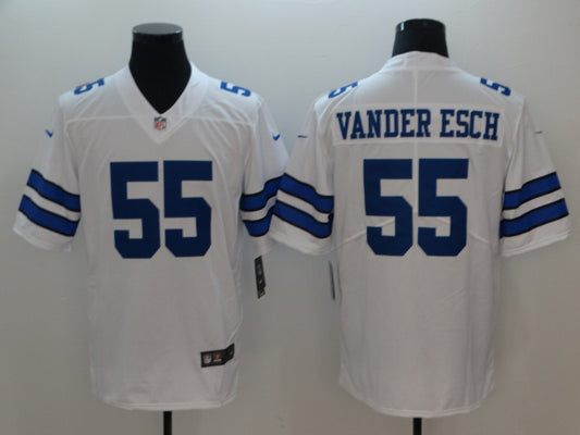 Men's Dallas Cowboys Leighton Vander Esch #55 White Custom1 Game Jersey1