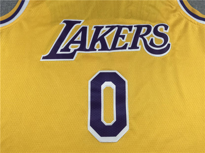 Men's Los Angeles Lakers Russell Westbrook Gold 2020/21 Fast Break Player Jersey1