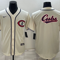 Men's Chicago Cubs Beige Alternate Replica Team Jersey1