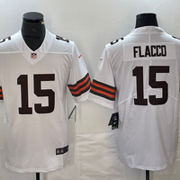 Men's Cleveland Browns Joe Flacco #15 White Game Player Jersey1
