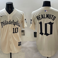 Men's Philadelphia Phillies J.T. Realmuto #10 Cream Limited Player Jersey