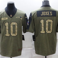 Men's New England Patriots Mac Jones #10 Brown Player Game Jersey1
