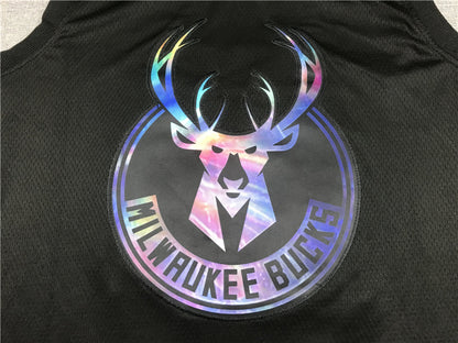 Men's Milwaukee Bucks Giannis Antetokounmpo #34 NBA Black Swingman Jersey1