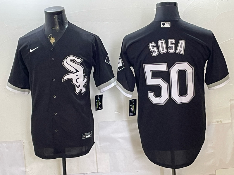 Men's Chicago White Sox Lenyn Sosa #50 Black Limited Player Jersey